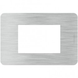 Matixgo - Placca 3P Aluminum ( BTICINO cod. JA4803EA )