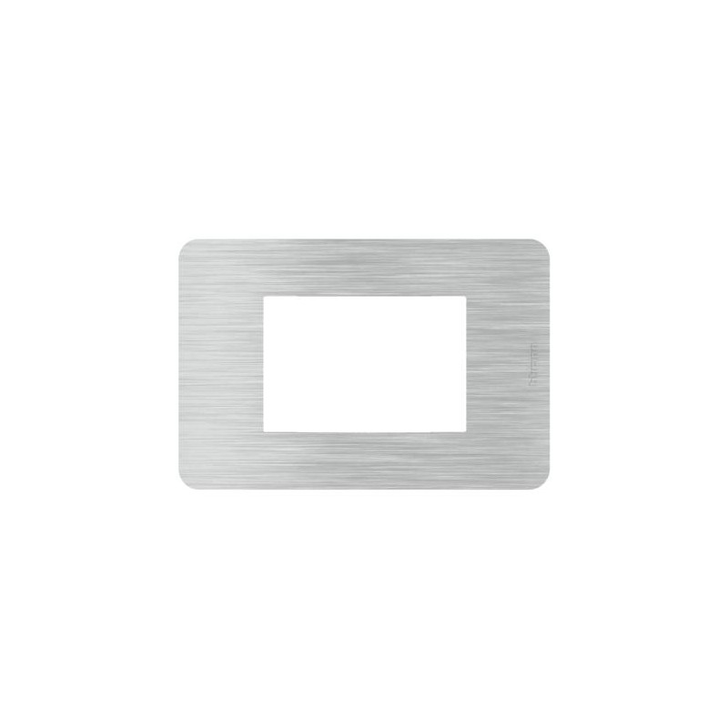 Matixgo - Placca 3P Aluminum ( BTICINO cod. JA4803EA )