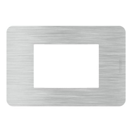 Matixgo - Placca 3P Aluminum ( BTICINO cod. JA4803EA )