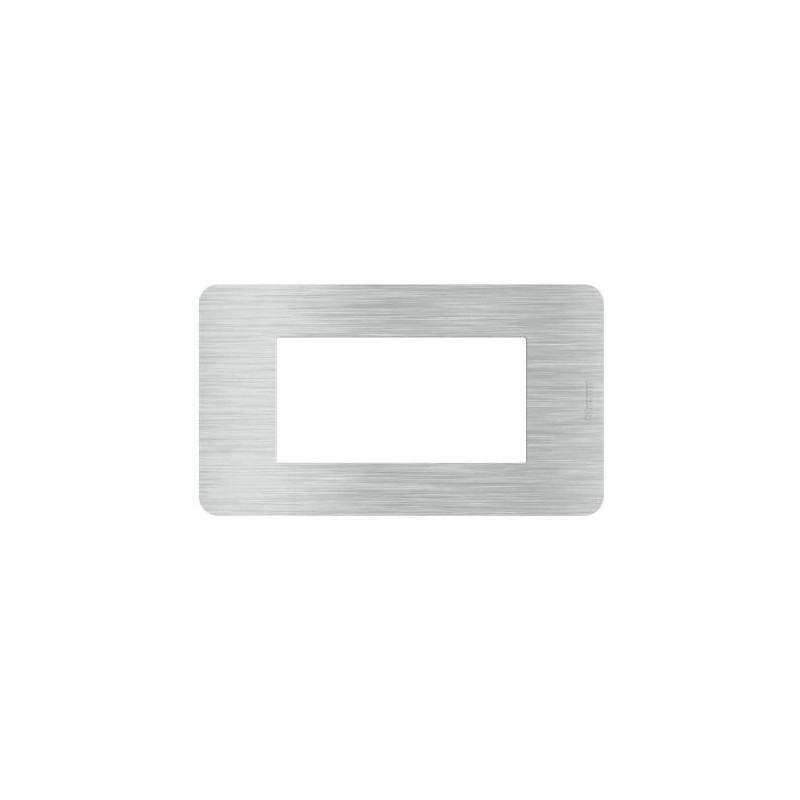 Matixgo - Placca 4P Aluminum ( BTICINO cod. JA4804EA )