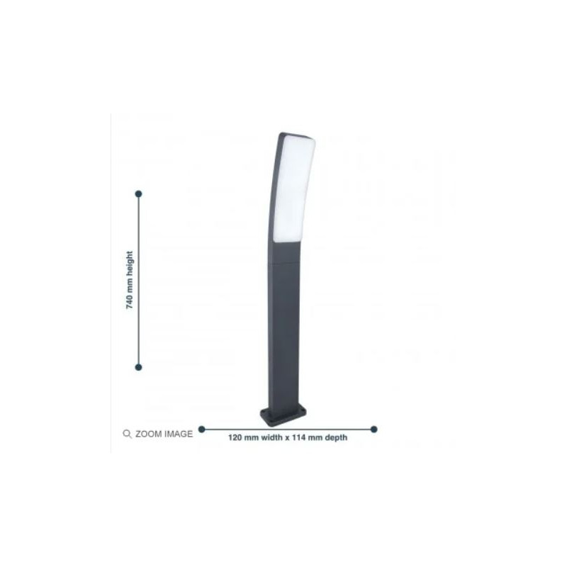 Kira Led  Bollard  1 Light Dark Grey  4000K ( LIGHTEC cod. 7288902118 )