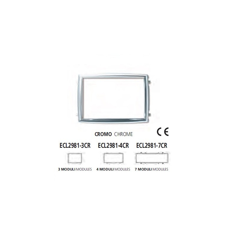 Adattatore Placchemylife 7Mod.Cromo ( ELETTROCANALI cod. ECL2981-7CR )