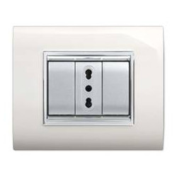 Placca Newprestige 4 Moduli Bianco ( ELETTROCANALI cod. ECL3084WH )