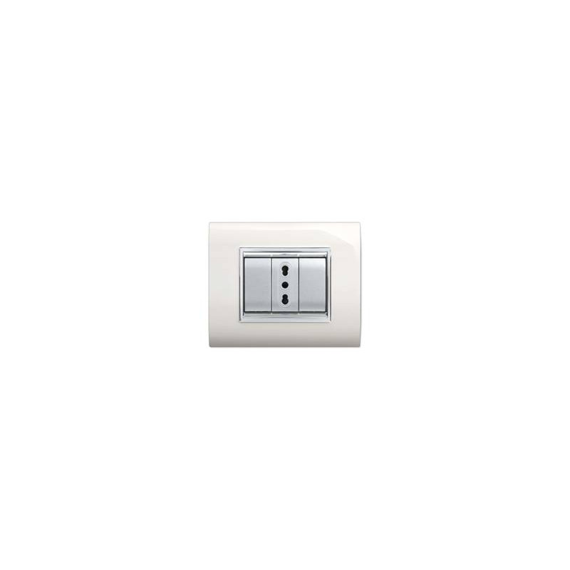 Placca Newprestige 4 Moduli Bianco ( ELETTROCANALI cod. ECL3084WH )