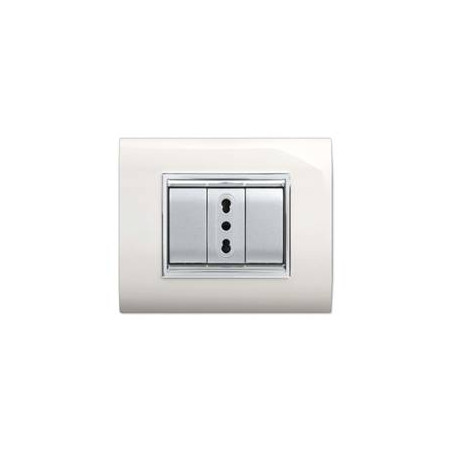 Placca Newprestige 4 Moduli Bianco ( ELETTROCANALI cod. ECL3084WH )