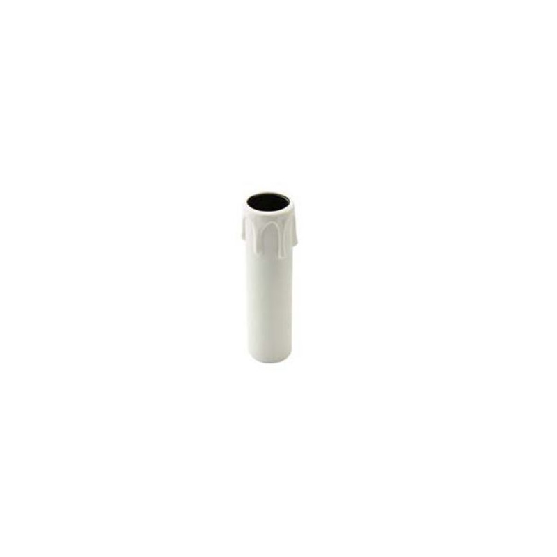 Portalampade E14 A Candela H 65 Bianco ( F.A.I. cod. 1200/BI )