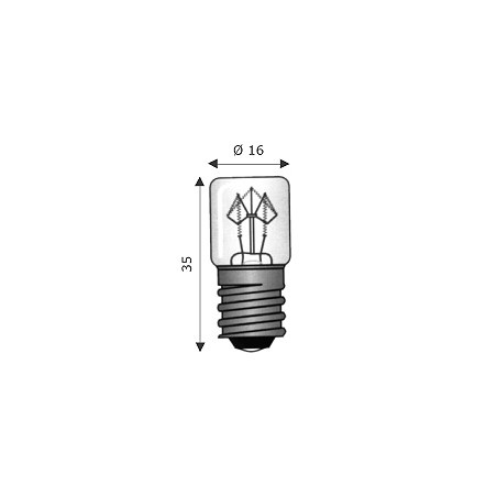 Lampada E14   16X35 220-260V  3-5 ( WIMEX cod. 4101615 )