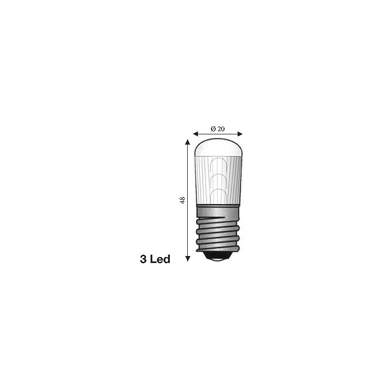 Lumiled E14 24V 3Led Ambra ( WIMEX cod. 4011513 )