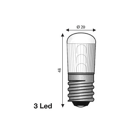 Lumiled E14 24V 3Led Ambra ( WIMEX cod. 4011513 )