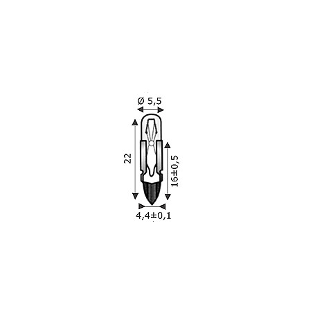 Lamp.T-5.5K   5X22  24V  50Ma ( WIMEX cod. 4100905 )