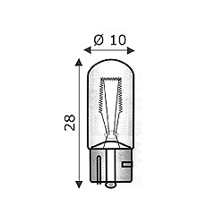 Lamp.T10Wb C2R 5.0W 12V ( WIMEX cod. 4106072 )