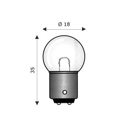 Lamp.Ba15D 18X35  12V  10W ( WIMEX cod. 4110755 )