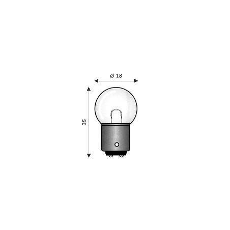 Lamp.Ba15D 18X35  12V  10W ( WIMEX cod. 4110755 )