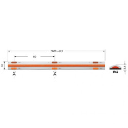 Striscia Led 5M Cob Rossa...