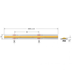 Striscia Led 5M Cob 16W/M...