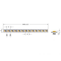 Striscia Led 5M 10.5W/M 24V...