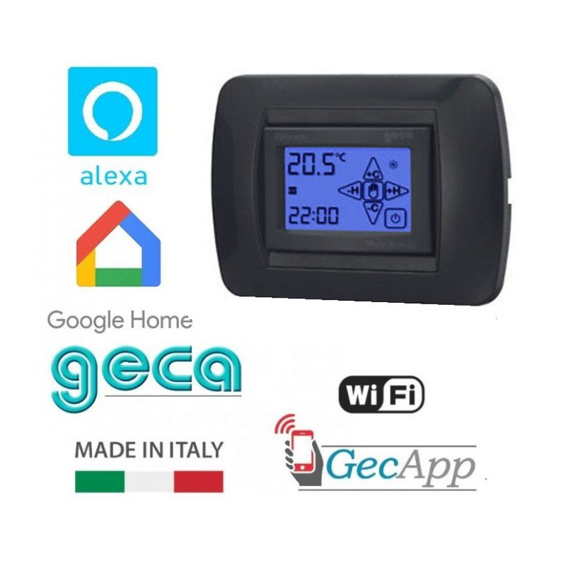 Cronotermostato Digitale Wi-Fi Da Incasso Antracite ( GECA cod. 35292385 )