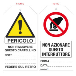 Cartello Bifaccia Non...