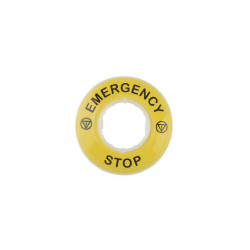 Etichetta 'Emergency Stop'...