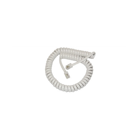 Cavetto Telef.Spiralato 4/4 Da 2,2 Metri Bianco ( Konelco Gbs Cod. 67900111 )