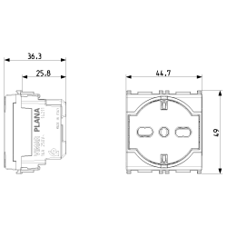 Presa 2P+T P40 Universale A...